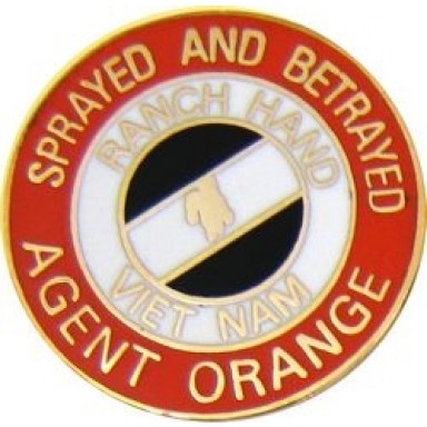 Agent Orange Small Hat Pin