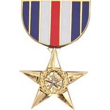 Silver Star Miniature Medal Pin