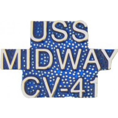 USN USS Midway Small Hat Pin