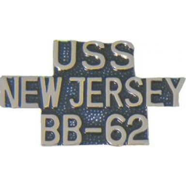 USN USS New Jersey Small Hat Pin