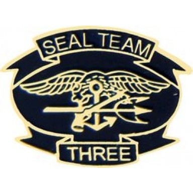 USN Seal Team 3 Small Hat Pin