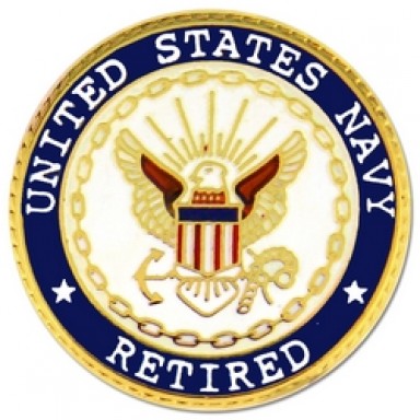 USN Retired Small Hat Pin