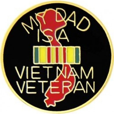 VN Vet My Dad Small Hat Pin