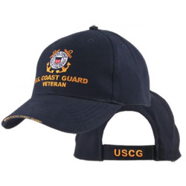 US Coast Guard Veteran Embroidered Cap