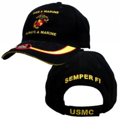 Once a Marine Always a Marine Semper Fi  Embroidered Cap