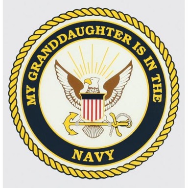 My Granddaughter is in the Navy Decal