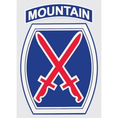 10th Mountain Decal 