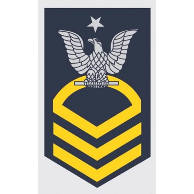 USN Rank E-8 Sr. Chief Petty Officer Decal