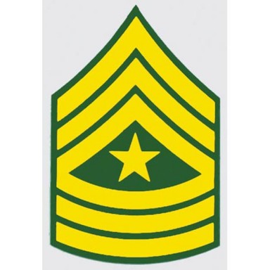 U.S. Army E-9 Sgt. Major Decal