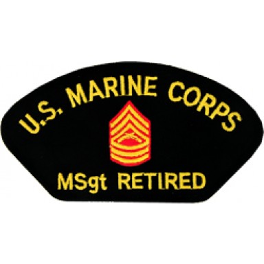 USMC E-8 MSgt Retired Patch/Small