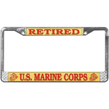 U.S. Marine Corps Retired License Plate Frame