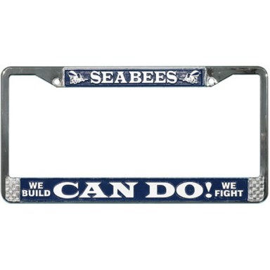 Seabee Can Do License Plate Frame