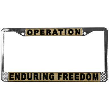 Operation Enduring Freedom License Plate Frame