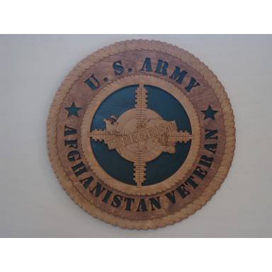 US Army Veteran Afghanistan Plaque