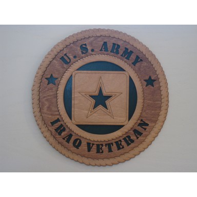 US Army Veteran Iraq Plaque