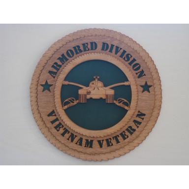 US Army Veteran Vietnam Armored Plaque