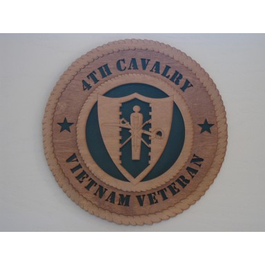 US Army Veteran Vietnam 4th Cavalry Plaque