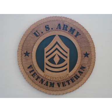 US Army Veteran Vietnam 1st Sergeant Plaque