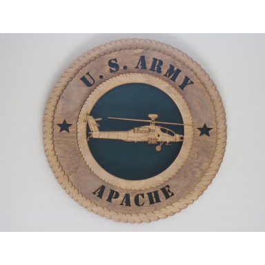 US Army Helicopter Apache Plaque