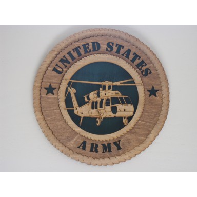 US Army Helicopter Black Hawk Plaque