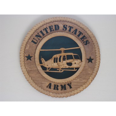 US Army Helicopter Huey Plaque