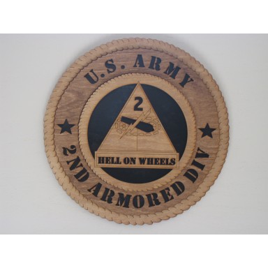 US Army 2nd Armored Hell on Wheels Plaque