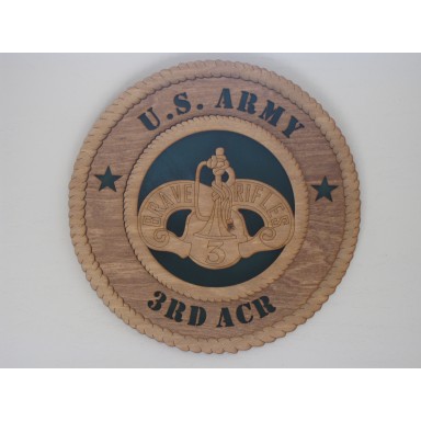 US Army 3rd ARC Brave Rifles Plaque