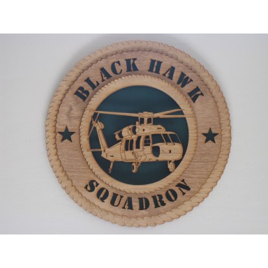 US Army Helicopter Black Hawk Squadron Plaque