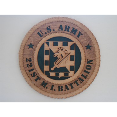 US Army Military Intelligence 221st Bn Plaque