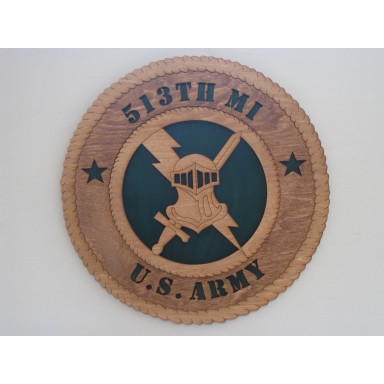 US Army Military Intelligence 513th Plaque