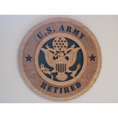 US Army Retired Plaque