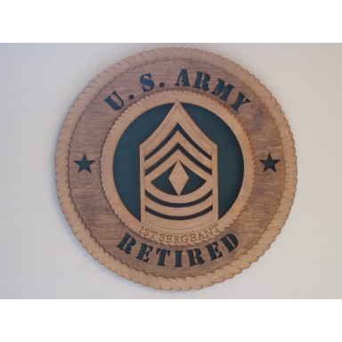 US Army 1st Sergeant Retired Plaque