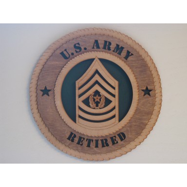 US Army Command Sergeant Major Retired Plaque