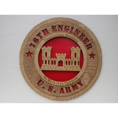 US Army 76th Engineers Custom Plaque