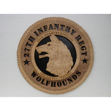 27th Infantry Regiment Wolfhounds Plaque