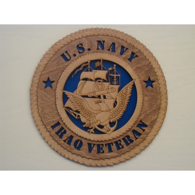 US Navy Veteran Iraq Plaque