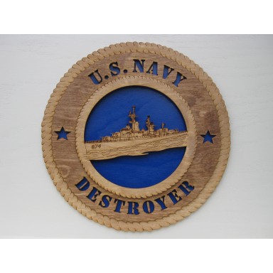 US Navy Destroyer Plaque