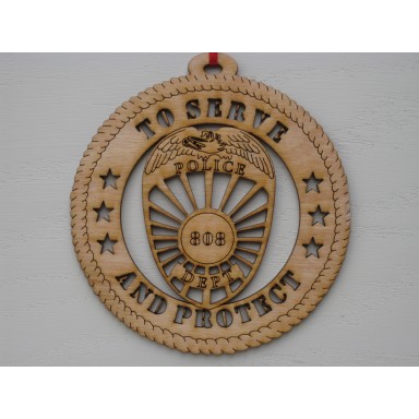 Ornament Police Badge 