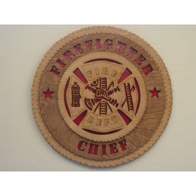 Firefighter Chief Plaque