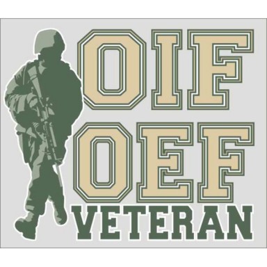OIF OEF Veteran with Soldier Decal 