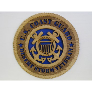 US Coast Guard Veteran Desert Storm Plaque