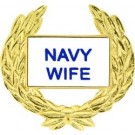USN Wife Small Hat Pin
