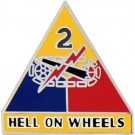 USA 2nd Armored Div Small Hat Pin