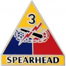 USA 3rd Armored Div Small Hat Pin