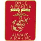 USMC Once a Marine Small Hat Pin