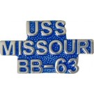 USN USS Missouri Small Hat Pin