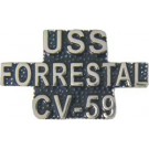 USN USS Forrestal Small Hat Pin