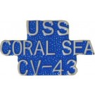 USN USS Coral Seas Small Hat Pin