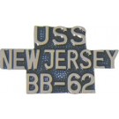 USN USS New Jersey Small Hat Pin