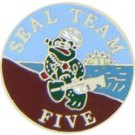USN Seal Team 5 Small Hat Pin
